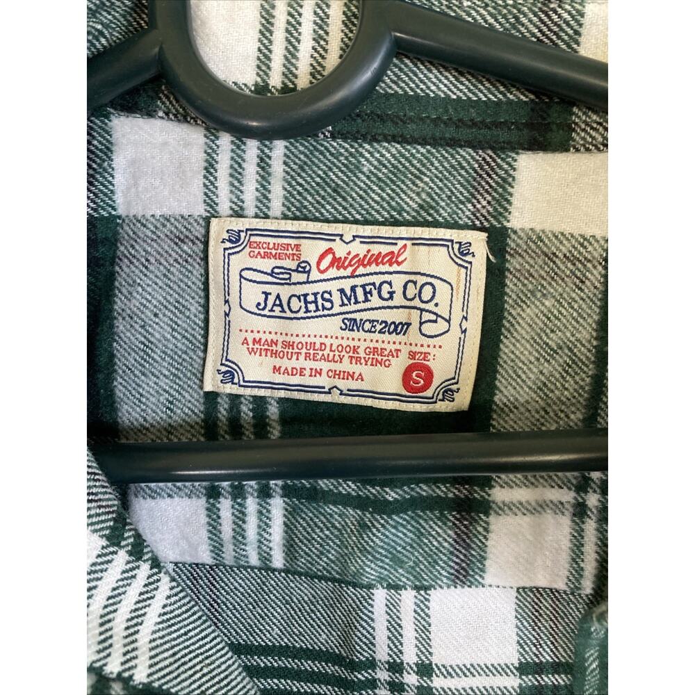 Jachs NY Girlfriend Plaid Flannel Shirt Dress Women’s Small Green White Tunic S - Picture 4 of 16